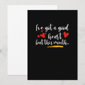 良いハートマウスと姿勢 セーブザデート (正面/裏面)