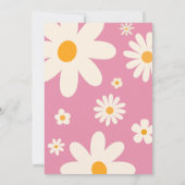 良いバイブのみグルーヴィレトロデイジー誕生日招待状 招待状 (裏面)