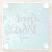 良いバイブカッコいいと青い水 ガラスコースター (裏面)