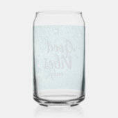 良いバイブカッコいいと青い水 ガラス缶 (裏面)