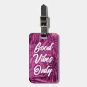 良いバイブガーリートロピカルパ離れープル ラゲッジタグ (正面縦)