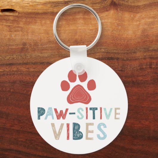 良いバイブ前向きエナジーのポーおもしろいス キーホルダー (正面)