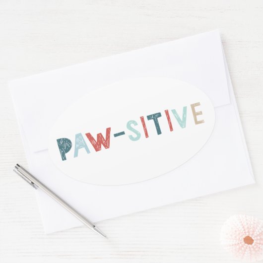 良いバイブ前向きエナジーのポーおもしろいス 楕円形シール (封筒)