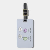 良いバクテリア、悪いバクテリア ラゲッジタグ (正面縦)