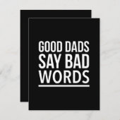 良いパパが悪い言葉を言おもしろいう父は引用文w サンキューカード (正面/裏面)