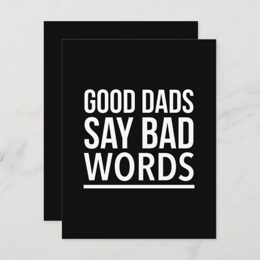 良いパパが悪い言葉を言おもしろいう父は引用文w サンキューカード (正面/裏面)