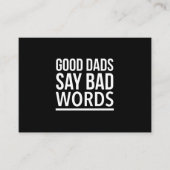 良いパパが悪い言葉を言おもしろいう父は引用文w 名刺 (正面)