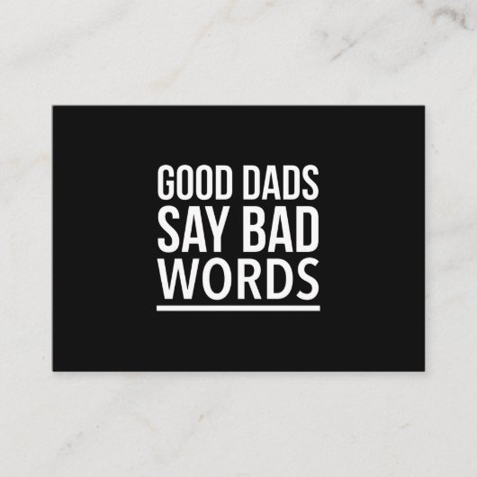 良いパパが悪い言葉を言おもしろいう父は引用文w 名刺 (正面)