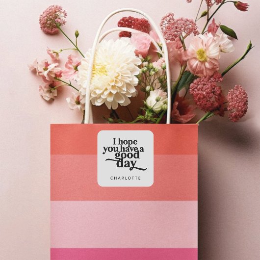 良いパーソナライズされた日のブラックタイプを持ってほしい スクエアシール