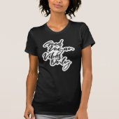 良いビーガンビーブスオンリー白黒ベガニズム Tシャツ (正面)