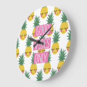 良いビーズパイナップル夏パターン ラージ壁時計 (傾斜)