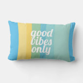 良いビーブズオンリー引用文枕ストライプモダン ランバークッション (裏面)