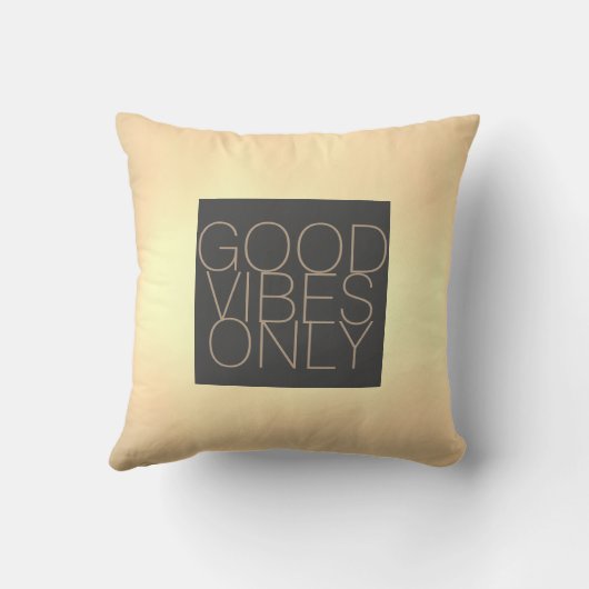 良いビーブズオンリー引用文枕セピアとグレー クッション (裏面)