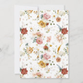 良いピンクの30見た目に金ゴールド植物誕生日 招待状 (裏面)