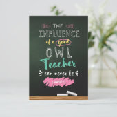 良いフクロウの影響先生 サンキューカード (スタンド正面)