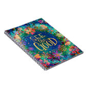 良いフローラブルーかわいらしインスピレーション ノートブック (右側)