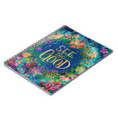 良いフローラブルーかわいらしインスピレーション ノートブック (左側)