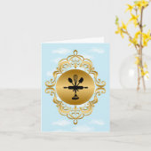 良いベーキンググリーティングカードの賛辞 カード (黄色い花)