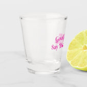 良いママは悪い言葉を言うピンクレトロ ショットグラス (左)