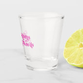 良いママは悪い言葉を言うピンクレトロ ショットグラス (右)