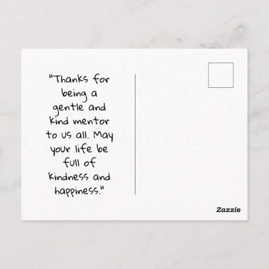 良いリーダーの証、 マハトマ・ガンディーの名言 ポストカード (裏面)