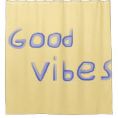 良いヴィベス文字芸術 シャワーカーテン (正面)