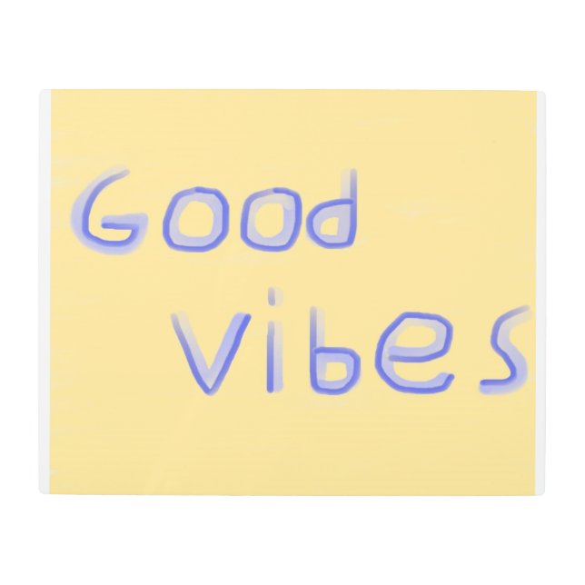 良いヴィベス文字芸術 メタルプリント (正面)