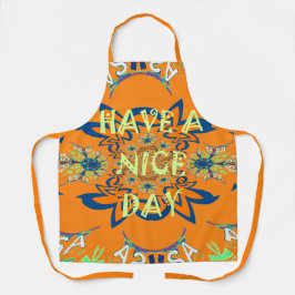 良い一日とより良い夜のオールオーバープリントを持つ エプロン