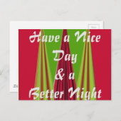 良い一日とより良い夜のテンプレート ポストカード (正面/裏面)