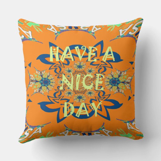 良い一日と良い夜を過ごす感謝の気持ち クッション (裏面)