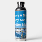 良い一日と良い夜を過ごす ウォーターボトル (左面)