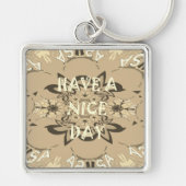 良い一日と良い夜を過ごす キーホルダー (正面)