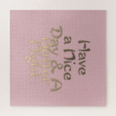 良い一日と良い夜を過ごす ジグソーパズル (横)