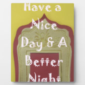 良い一日と良い夜を過ごす フォトプラーク (正面)