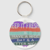 良い一日と良い夜を過保ごすこと。 キーホルダー (正面)