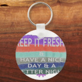 良い一日と良い夜を過保ごすこと。 キーホルダー (正面)