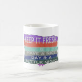 良い一日と良い夜を過保ごすこと。 コーヒーマグカップ (中央)