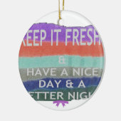 良い一日と良い夜を過保ごすこと。 セラミックオーナメント (左)