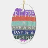 良い一日と良い夜を過保ごすこと。 セラミックオーナメント (左)