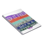 良い一日と良い夜を過保ごすこと。 ノートブック (右側)