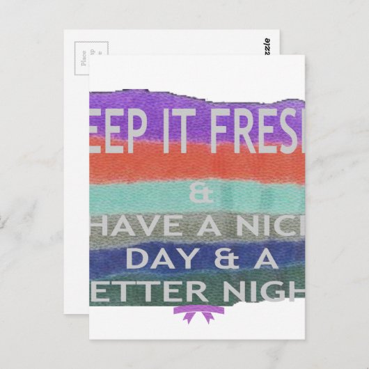 良い一日と良い夜を過保ごすこと。 ポストカード (正面/裏面)