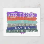 良い一日と良い夜を過保ごすこと。 ポストカード (正面)