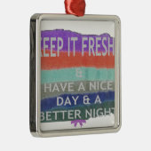 良い一日と良い夜を過保ごすこと。 メタルオーナメント (右)