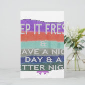 良い一日と良い夜を過保ごすこと。 便箋 (スタンド正面)