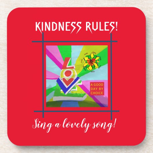 良い一日の選択：愛の誕生日ギフト コースター (正面)