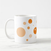 良い一日を生き生きとしたオレンジ色の通常の円のイメージを持つ コーヒーマグカップ (左)