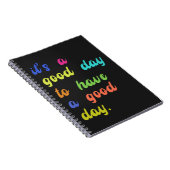 良い一日を過ごすには良い日だ |クー前向きト ノートブック (右側)