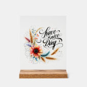 良い一日を過ごすフローラ アクリルサイン (正面)