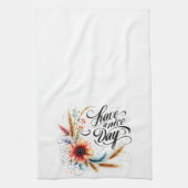 良い一日を過ごすフローラ キッチンタオル (縦)
