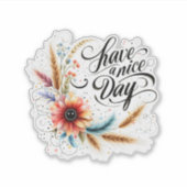 良い一日を過ごすフローラ シール (正面)